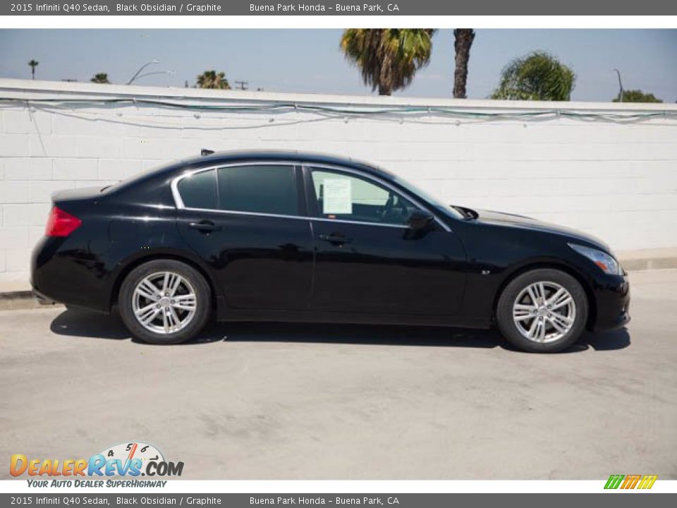 2015 Infiniti Q40 Sedan Black Obsidian / Graphite Photo #12