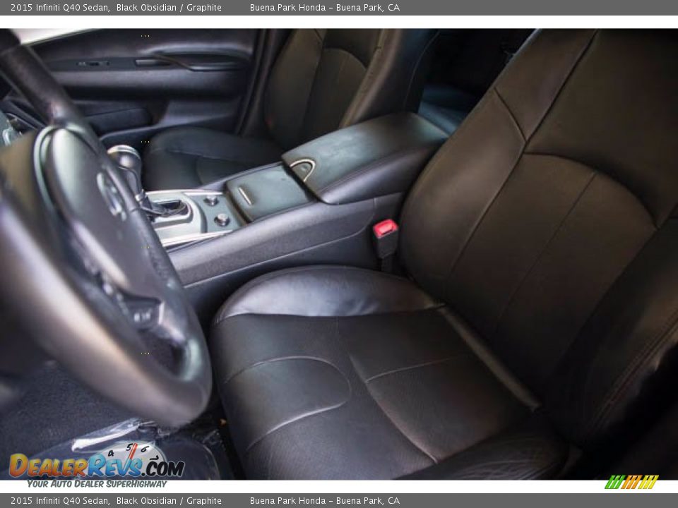 2015 Infiniti Q40 Sedan Black Obsidian / Graphite Photo #15