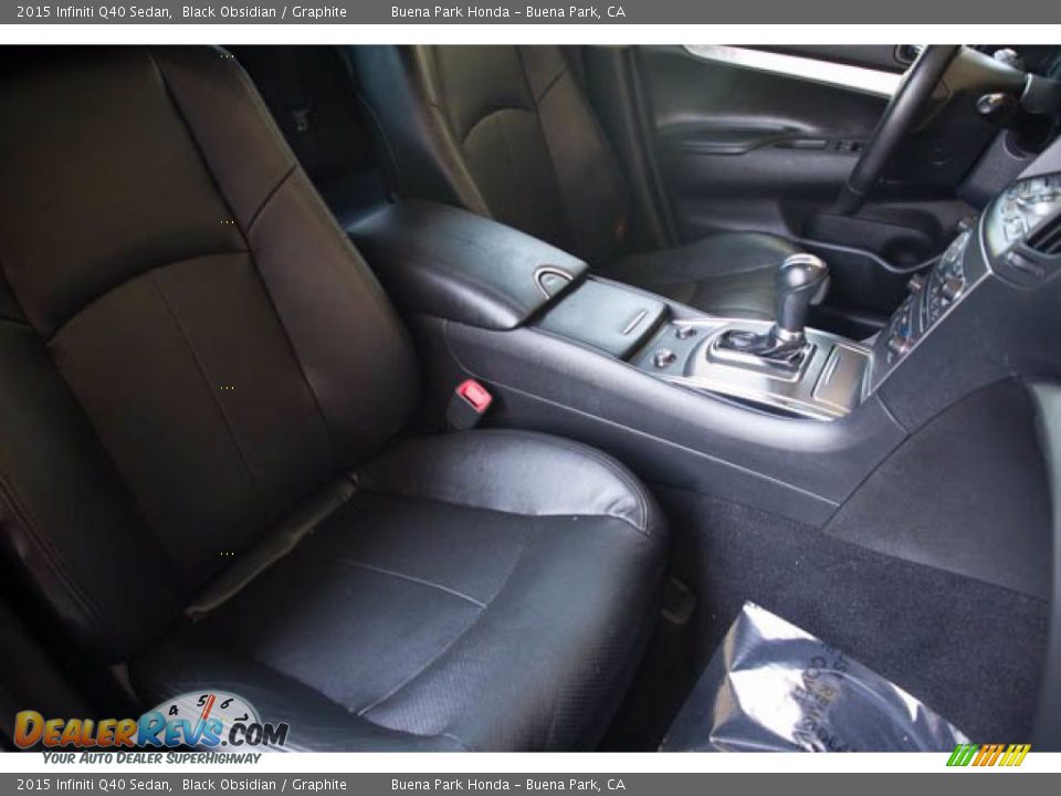 2015 Infiniti Q40 Sedan Black Obsidian / Graphite Photo #22