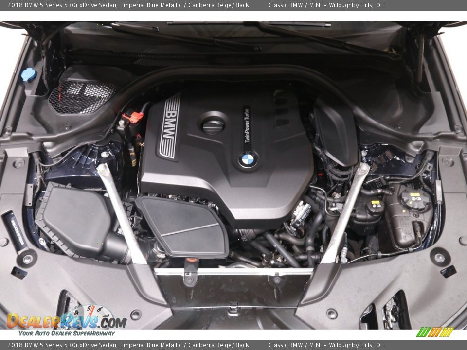 2018 BMW 5 Series 530i xDrive Sedan Imperial Blue Metallic / Canberra Beige/Black Photo #21