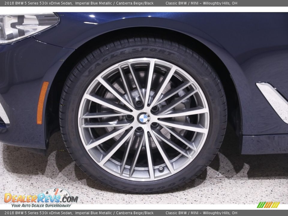 2018 BMW 5 Series 530i xDrive Sedan Imperial Blue Metallic / Canberra Beige/Black Photo #22