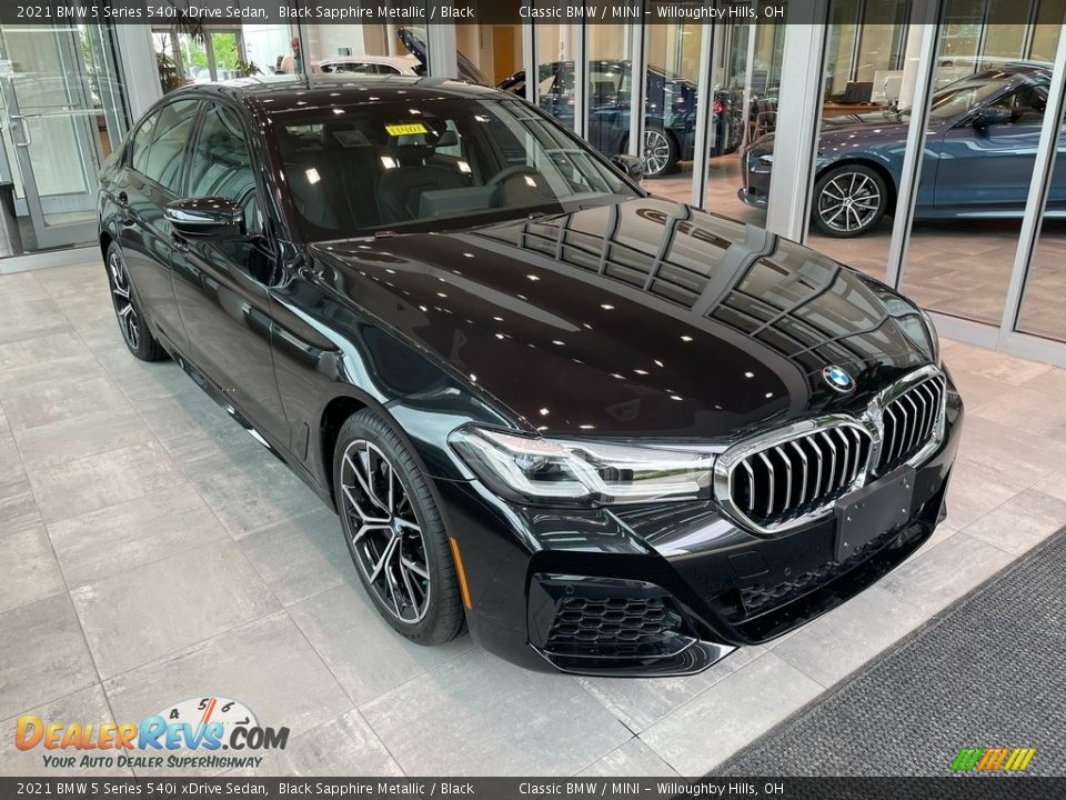 2021 BMW 5 Series 540i xDrive Sedan Black Sapphire Metallic / Black Photo #1