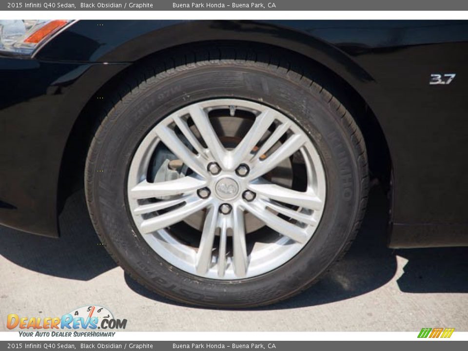 2015 Infiniti Q40 Sedan Black Obsidian / Graphite Photo #36