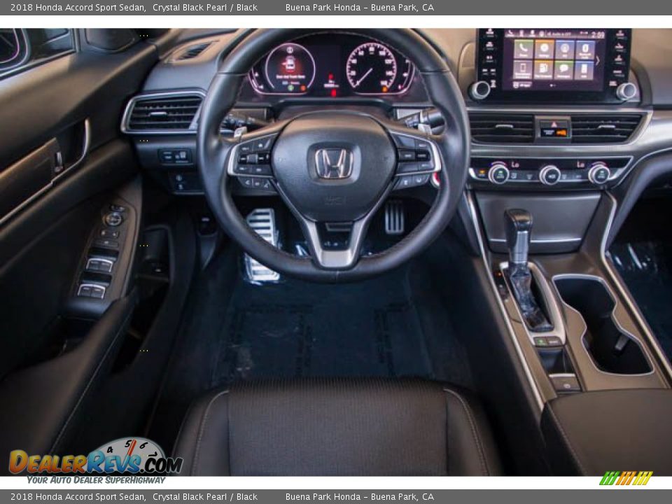 2018 Honda Accord Sport Sedan Crystal Black Pearl / Black Photo #5