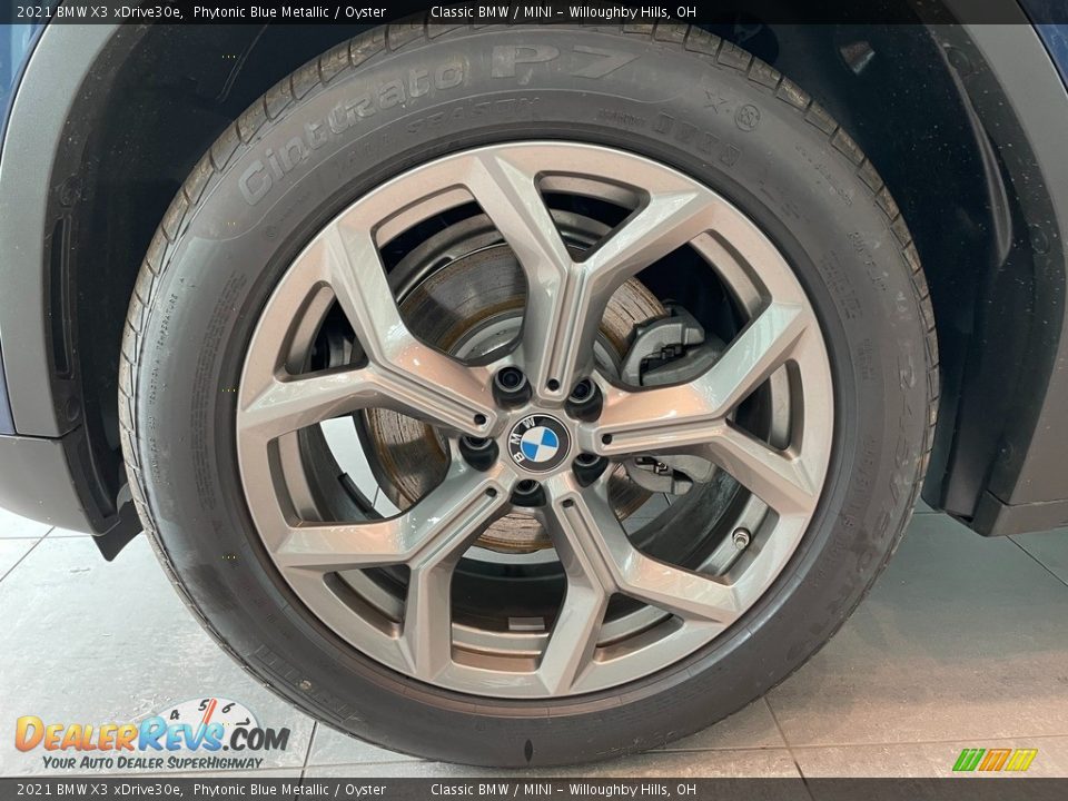 2021 BMW X3 xDrive30e Phytonic Blue Metallic / Oyster Photo #3