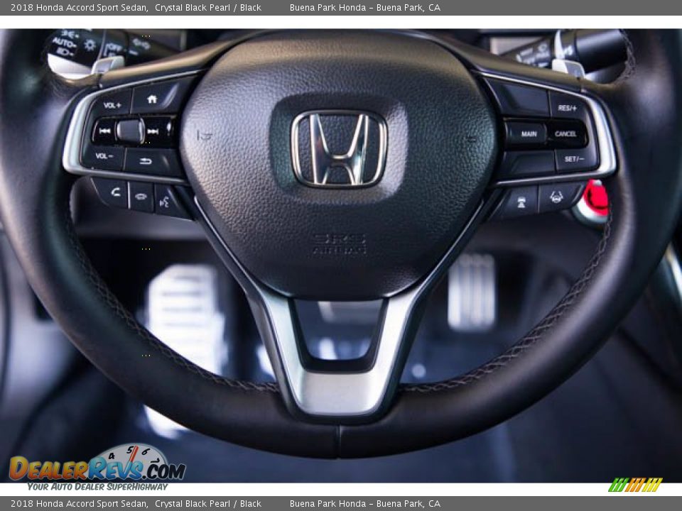2018 Honda Accord Sport Sedan Crystal Black Pearl / Black Photo #13