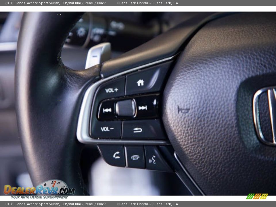 2018 Honda Accord Sport Sedan Crystal Black Pearl / Black Photo #14