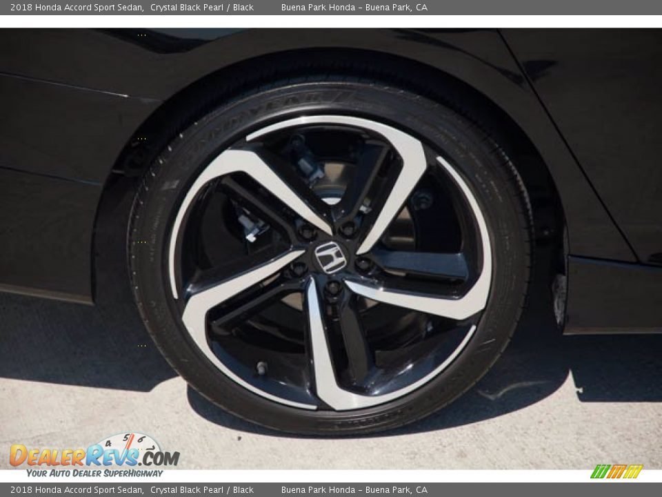 2018 Honda Accord Sport Sedan Crystal Black Pearl / Black Photo #34