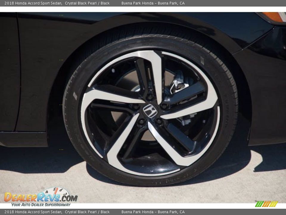 2018 Honda Accord Sport Sedan Crystal Black Pearl / Black Photo #35