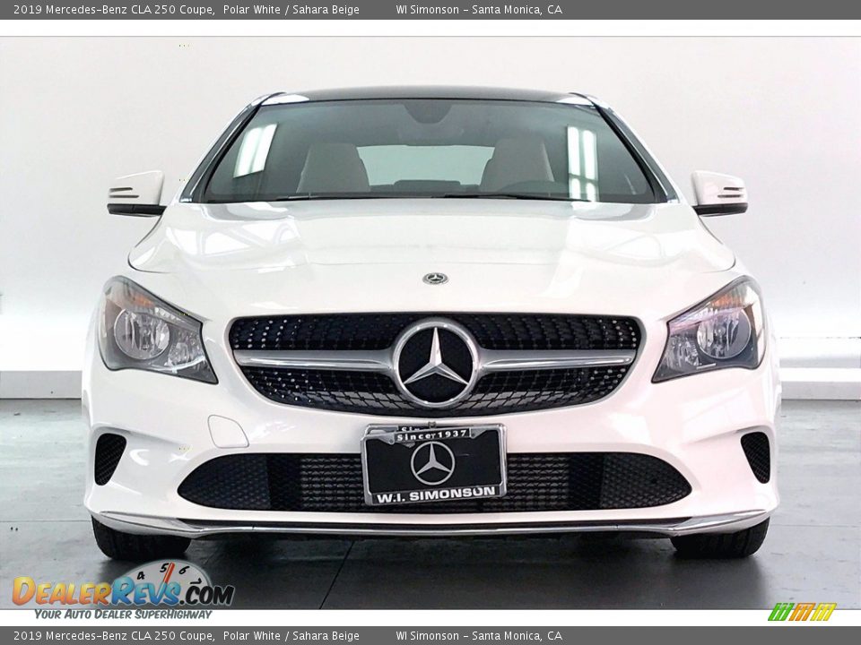 2019 Mercedes-Benz CLA 250 Coupe Polar White / Sahara Beige Photo #2