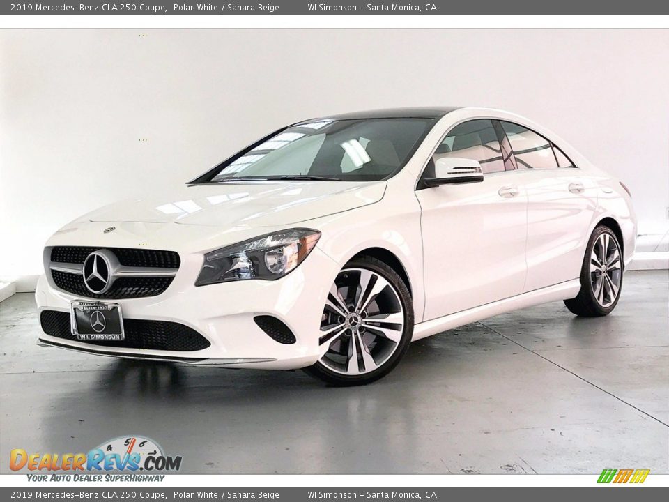 2019 Mercedes-Benz CLA 250 Coupe Polar White / Sahara Beige Photo #12