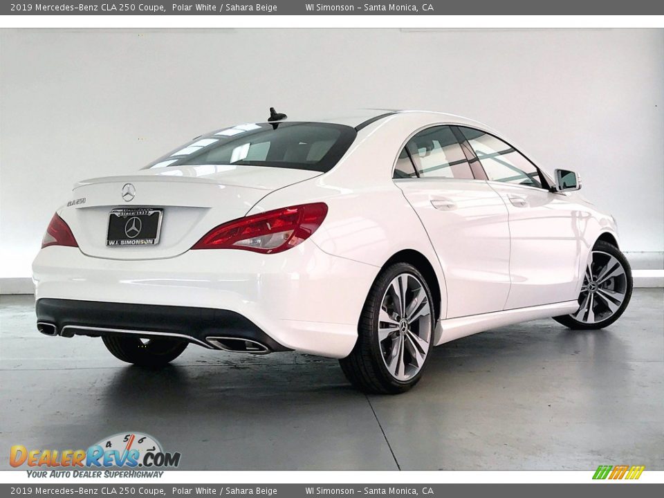 2019 Mercedes-Benz CLA 250 Coupe Polar White / Sahara Beige Photo #13