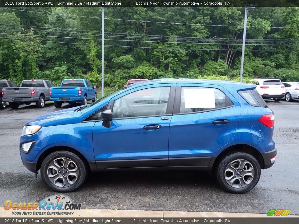 2018 Ford EcoSport S 4WD Lightning Blue / Medium Light Stone Photo #5