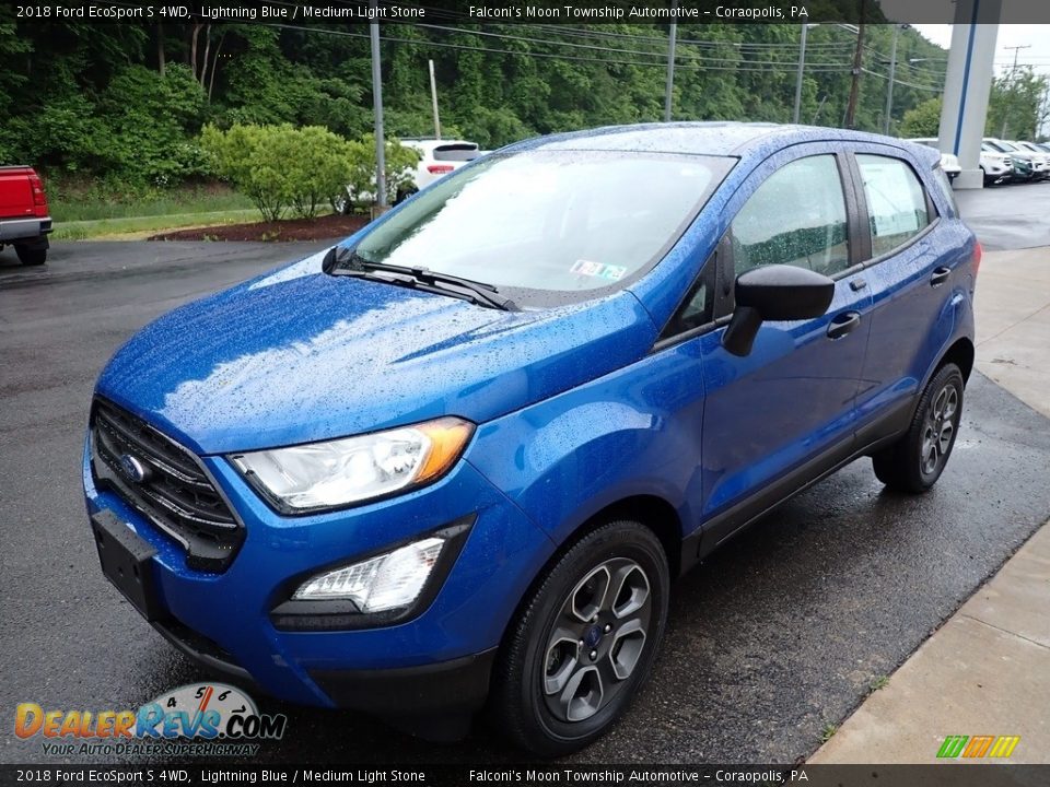 2018 Ford EcoSport S 4WD Lightning Blue / Medium Light Stone Photo #6