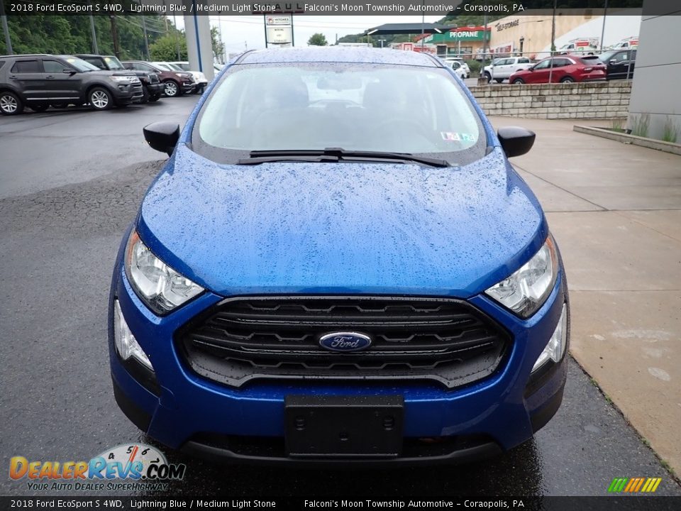 2018 Ford EcoSport S 4WD Lightning Blue / Medium Light Stone Photo #7