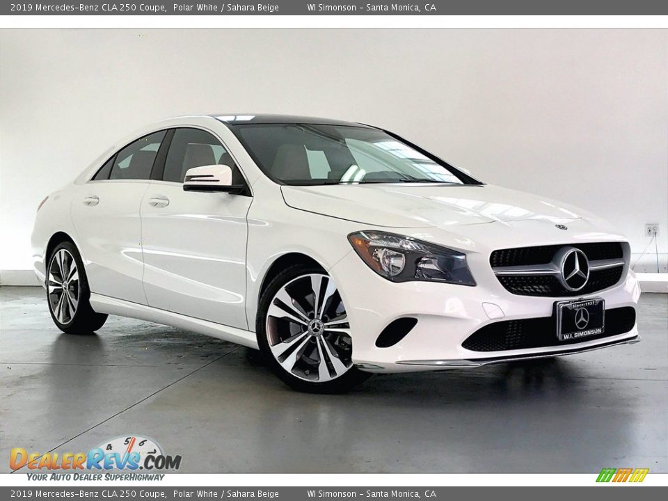 2019 Mercedes-Benz CLA 250 Coupe Polar White / Sahara Beige Photo #34