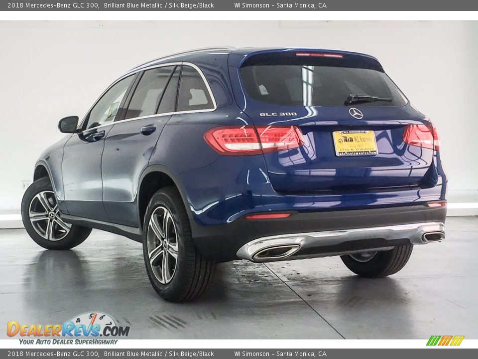 2018 Mercedes-Benz GLC 300 Brilliant Blue Metallic / Silk Beige/Black Photo #3