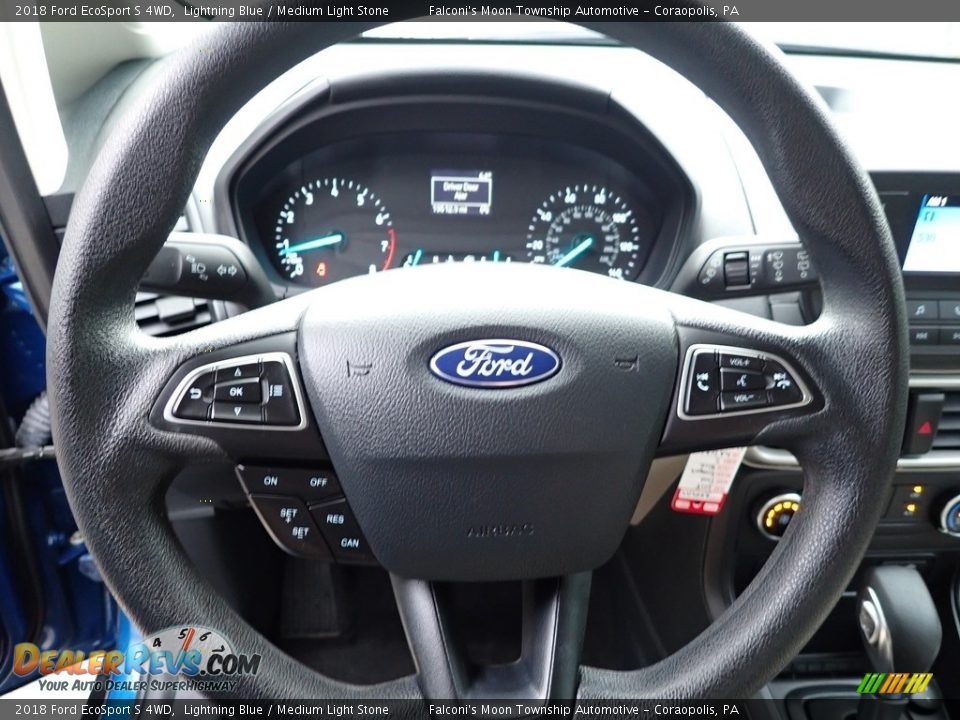 2018 Ford EcoSport S 4WD Lightning Blue / Medium Light Stone Photo #27