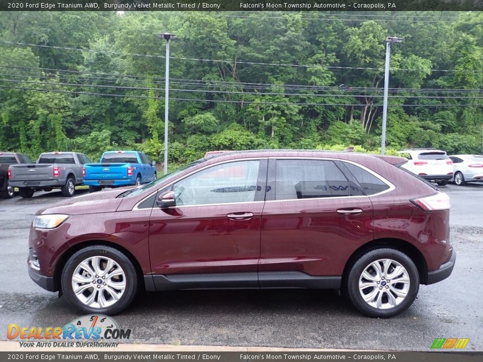 Burgundy Velvet Metallic Tinted 2020 Ford Edge Titanium AWD Photo #6