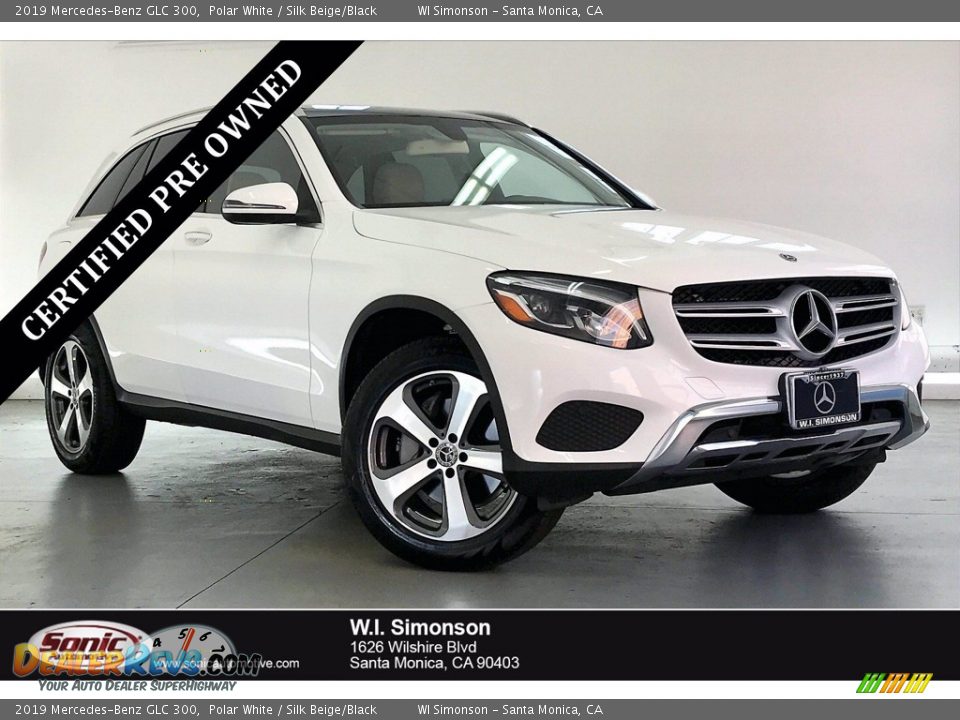 2019 Mercedes-Benz GLC 300 Polar White / Silk Beige/Black Photo #1