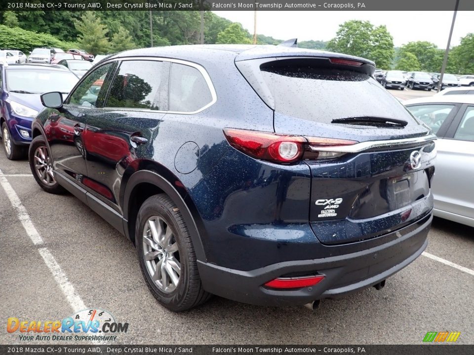 2018 Mazda CX-9 Touring AWD Deep Crystal Blue Mica / Sand Photo #2