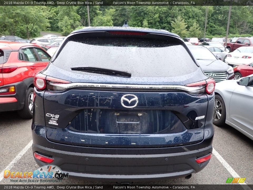 2018 Mazda CX-9 Touring AWD Deep Crystal Blue Mica / Sand Photo #3