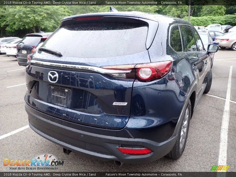 2018 Mazda CX-9 Touring AWD Deep Crystal Blue Mica / Sand Photo #4