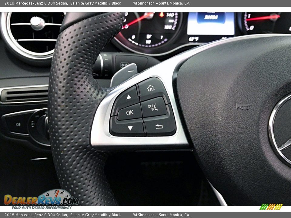 2018 Mercedes-Benz C 300 Sedan Selenite Grey Metallic / Black Photo #21