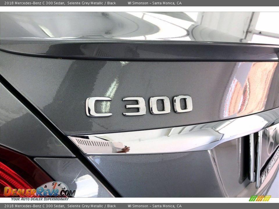 2018 Mercedes-Benz C 300 Sedan Selenite Grey Metallic / Black Photo #31