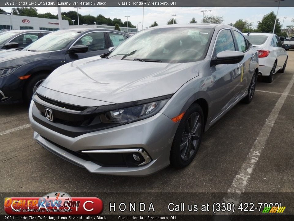 2021 Honda Civic EX Sedan Lunar Silver Metallic / Black Photo #1