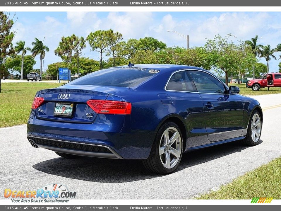 2016 Audi A5 Premium quattro Coupe Scuba Blue Metallic / Black Photo #5