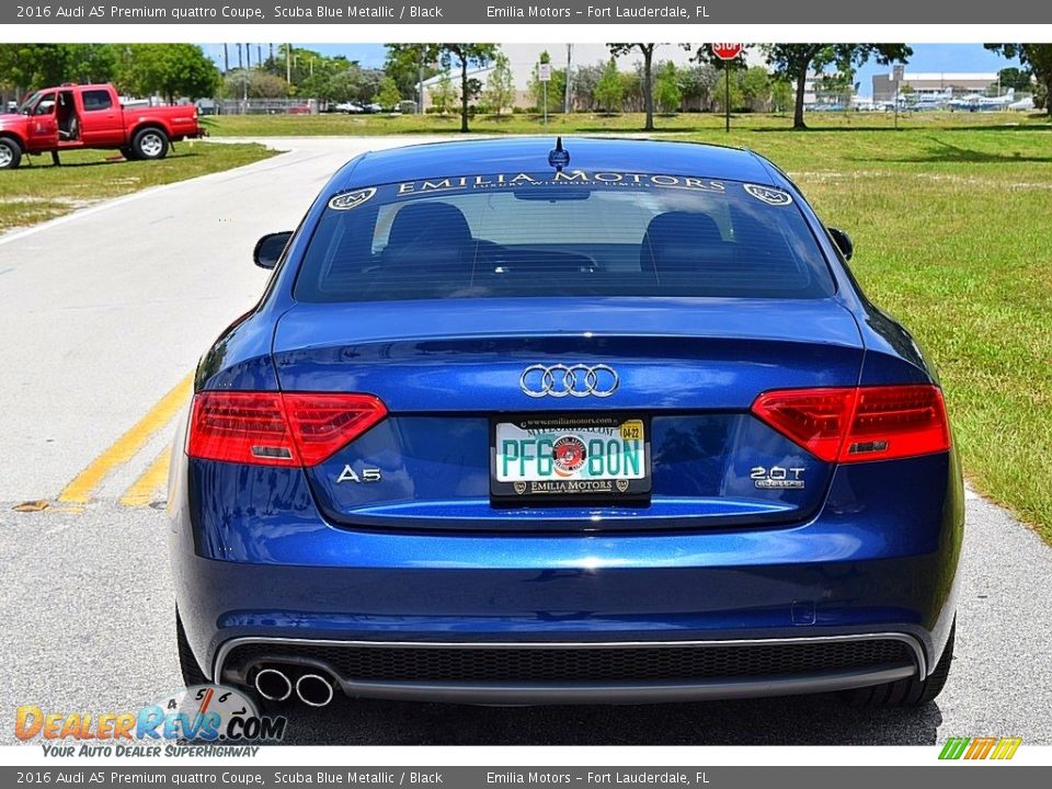 2016 Audi A5 Premium quattro Coupe Scuba Blue Metallic / Black Photo #6