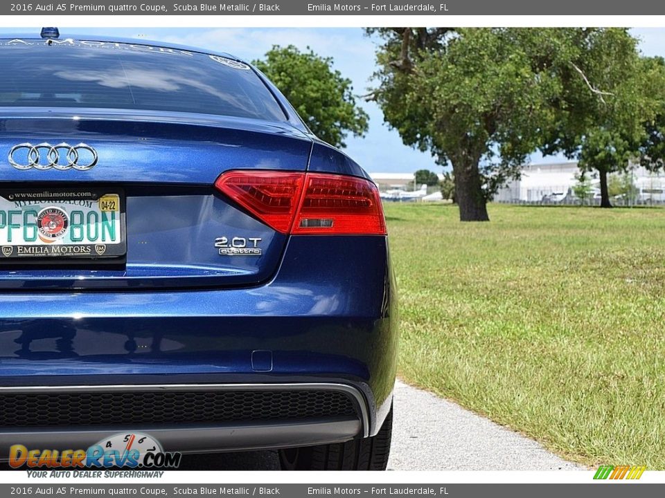 2016 Audi A5 Premium quattro Coupe Scuba Blue Metallic / Black Photo #9