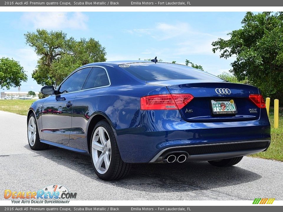 2016 Audi A5 Premium quattro Coupe Scuba Blue Metallic / Black Photo #10