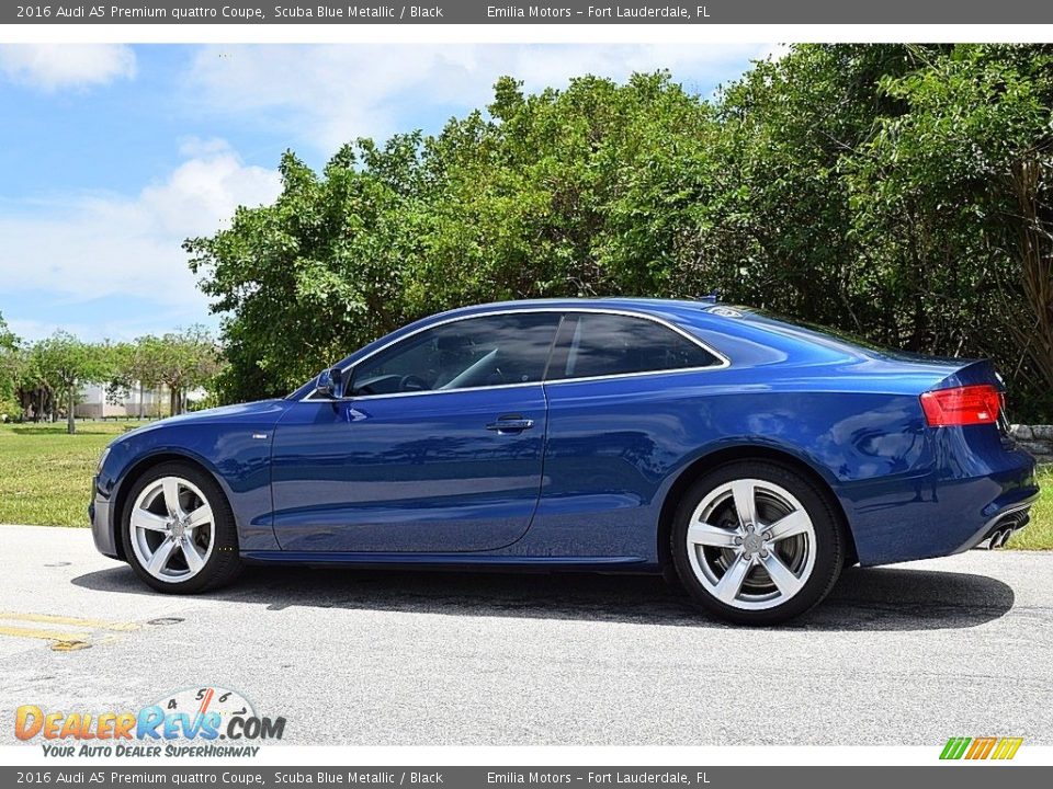 2016 Audi A5 Premium quattro Coupe Scuba Blue Metallic / Black Photo #11