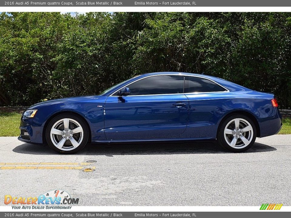 2016 Audi A5 Premium quattro Coupe Scuba Blue Metallic / Black Photo #12