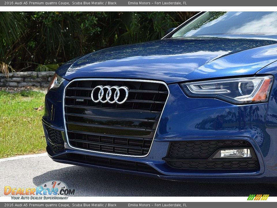 2016 Audi A5 Premium quattro Coupe Scuba Blue Metallic / Black Photo #14