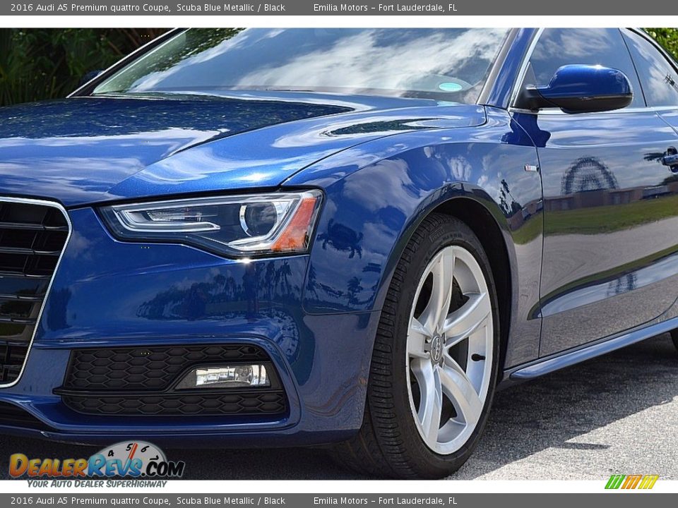 2016 Audi A5 Premium quattro Coupe Scuba Blue Metallic / Black Photo #15