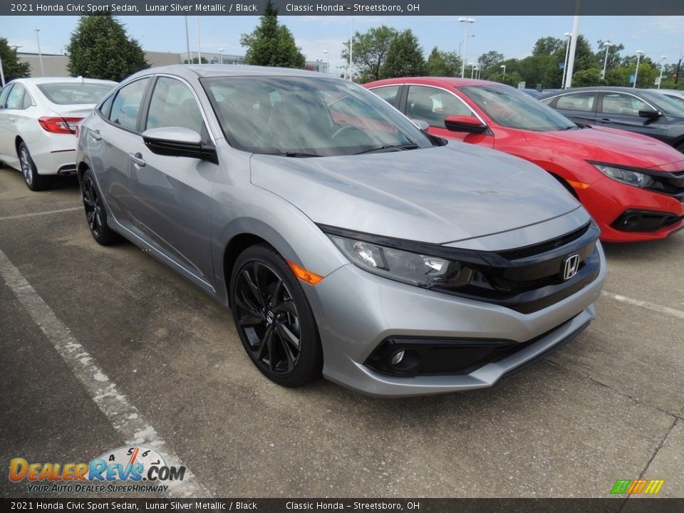 2021 Honda Civic Sport Sedan Lunar Silver Metallic / Black Photo #3