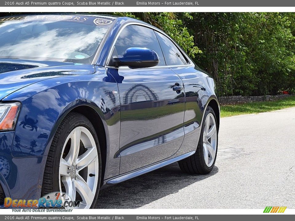 2016 Audi A5 Premium quattro Coupe Scuba Blue Metallic / Black Photo #16