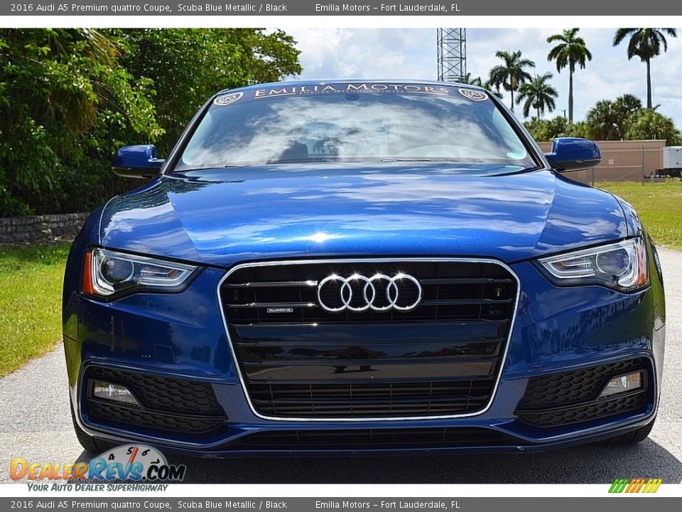 2016 Audi A5 Premium quattro Coupe Scuba Blue Metallic / Black Photo #17