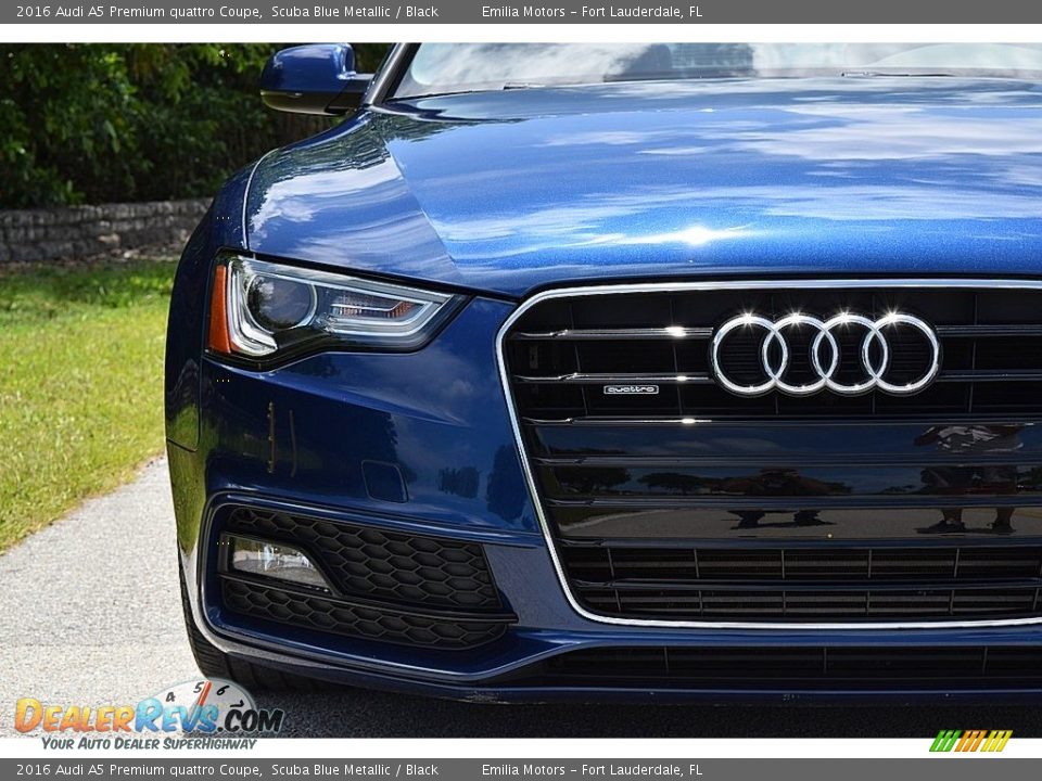 2016 Audi A5 Premium quattro Coupe Scuba Blue Metallic / Black Photo #18