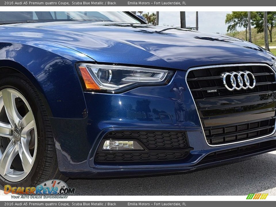 2016 Audi A5 Premium quattro Coupe Scuba Blue Metallic / Black Photo #21