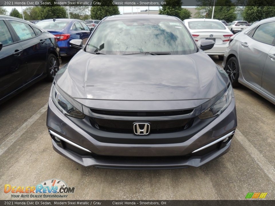 2021 Honda Civic EX Sedan Modern Steel Metallic / Gray Photo #2