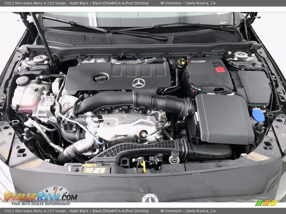 2021 Mercedes-Benz A 220 Sedan Night Black / Black/DINAMICA w/Red Stitching Photo #9
