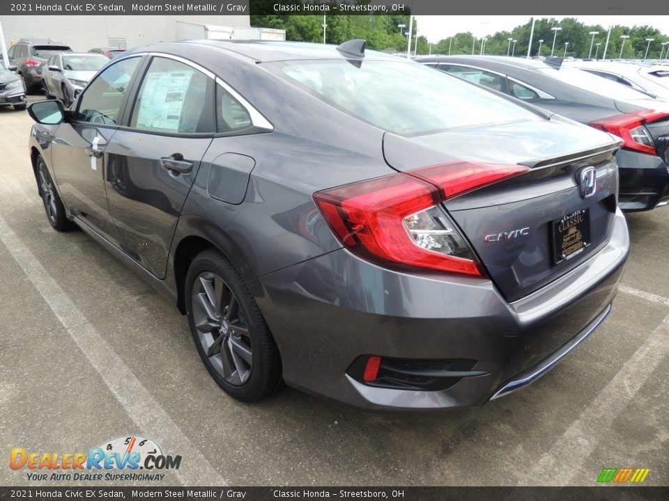 2021 Honda Civic EX Sedan Modern Steel Metallic / Gray Photo #5