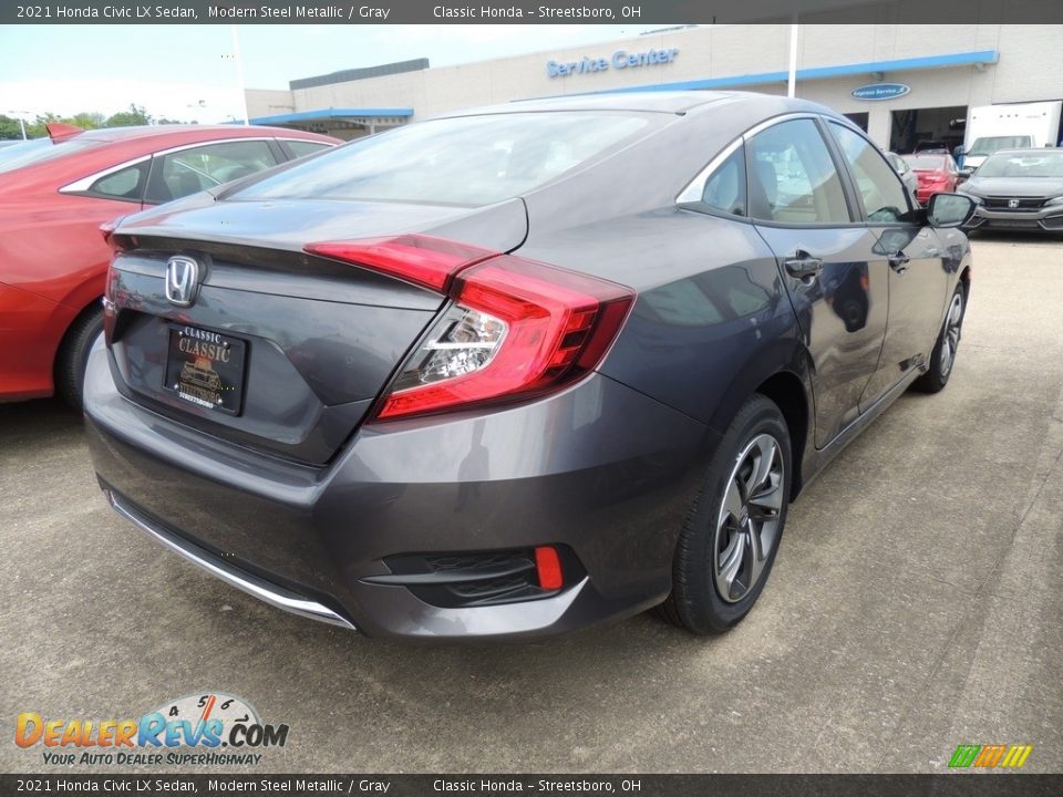 2021 Honda Civic LX Sedan Modern Steel Metallic / Gray Photo #4