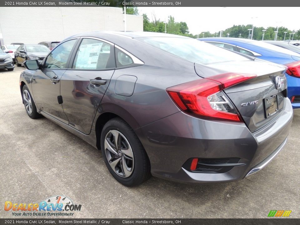 2021 Honda Civic LX Sedan Modern Steel Metallic / Gray Photo #5