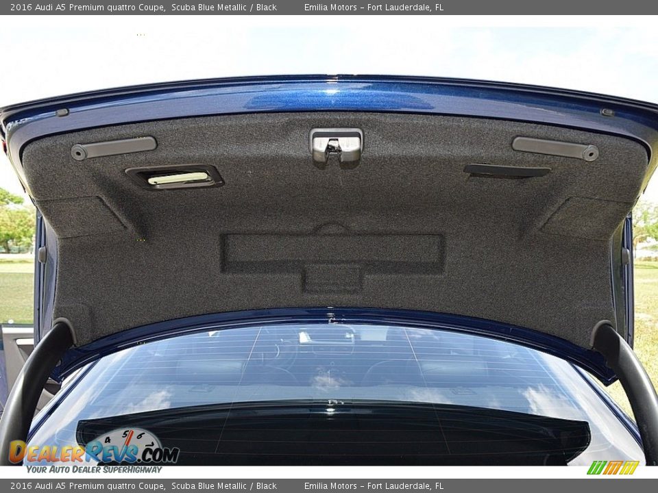 2016 Audi A5 Premium quattro Coupe Scuba Blue Metallic / Black Photo #49