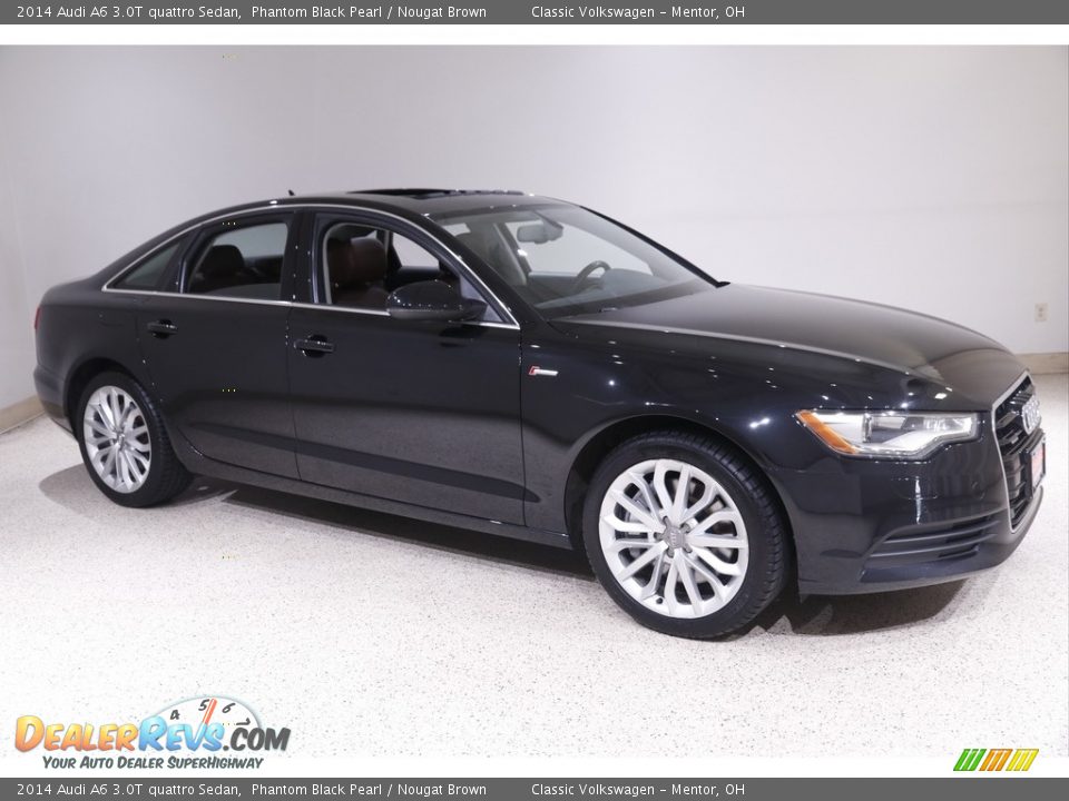 2014 Audi A6 3.0T quattro Sedan Phantom Black Pearl / Nougat Brown Photo #1